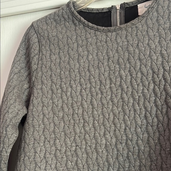 Fantastic Fawn Long Sleeve Thick Knit Gray Mini Dress Size M - Picture 4 of 7